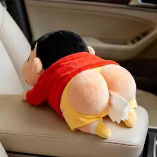 Crayon Shin-Chan Plush บทคัดย่อกล่องกระดาษทิชชูรถกล่องกระดาษกล่องเก็บตกแต่ง