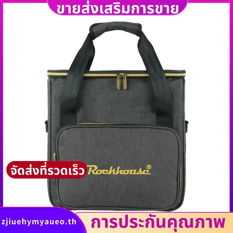 กระเป๋าพกพาสําหรับ 12 นิ้ว Vinyl Records LP Vinyl Records Storage Bag ถืออัลบั้มไวนิลสูงสุด 10 อัลบั