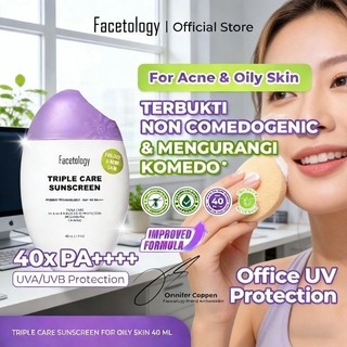 Facetology Triple Care Sunscreen For Acne & Oily Skin SPF 40 PA+++ 40ML