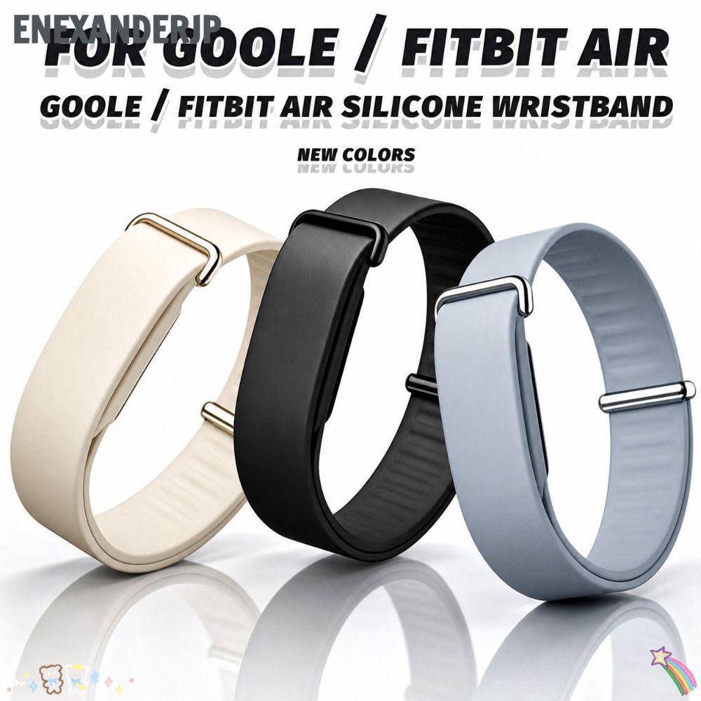 ENEXANDERJP Sport Band,ซิลิโคนปรับฟิตเนสTrackerสายรัด,ห่วงนุ่มออกแบบสายรัดข้อมือทดแทนสําหรับGoogle Fitbit Airสําหรับผู้ชายผู้หญิง