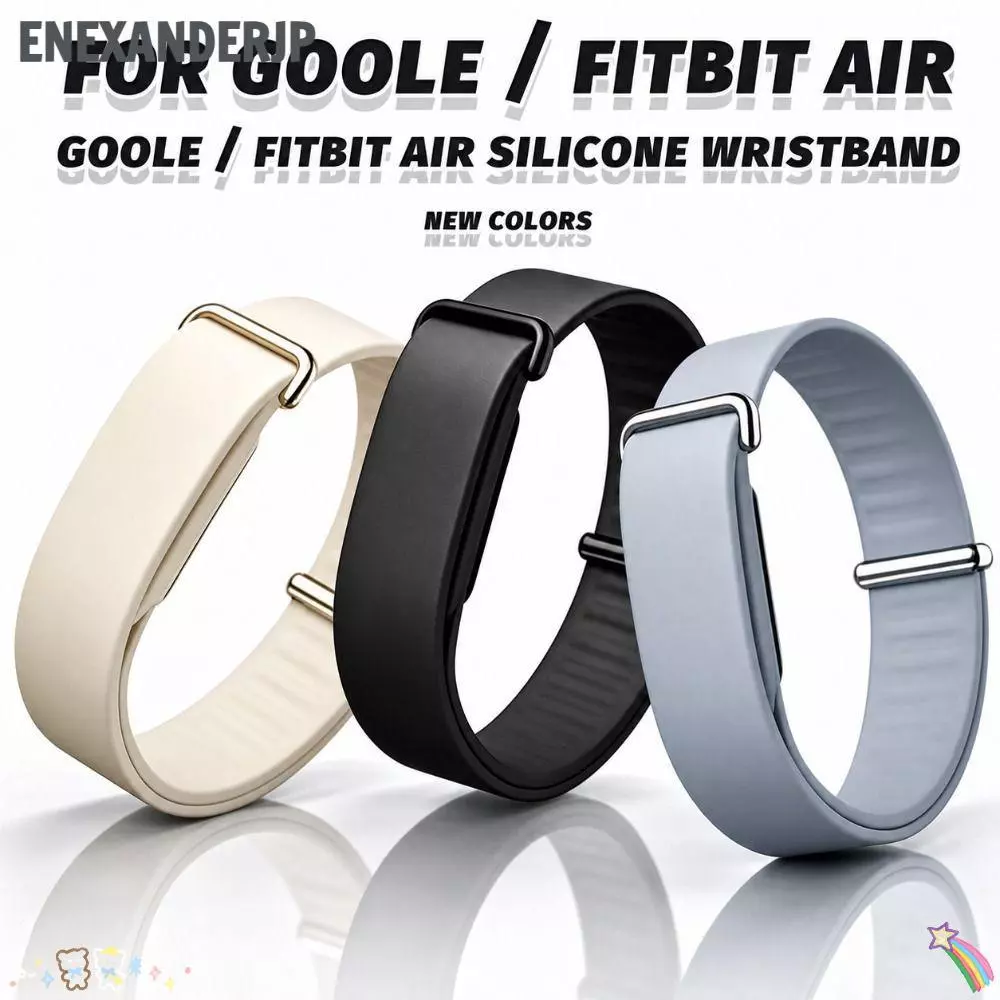 ENEXANDERJP Sport Band,ซิลิโคนปรับฟิตเนสTrackerสายรัด,ห่วงนุ่มออกแบบสายรัดข้อมือทดแทนสําหรับGoogle Fitbit Airสําหรับผู้ชายผู้หญิง