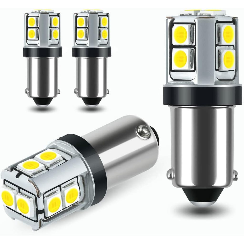 CANBUS BA9S สีขาว Extra Bright ภายในรถภายนอกเปลี่ยนหลอดไฟ Bayonet Base BA9 53 57 1445 1895 64111 ขนา