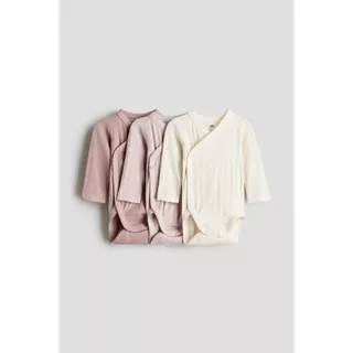 H&M(เอชแอนด์เอ็ม) ชุดบอดี้สูทแบบ 3 ชิ้นที่มีดีไซน์ Wrapover เด็กทารก 1178919_23