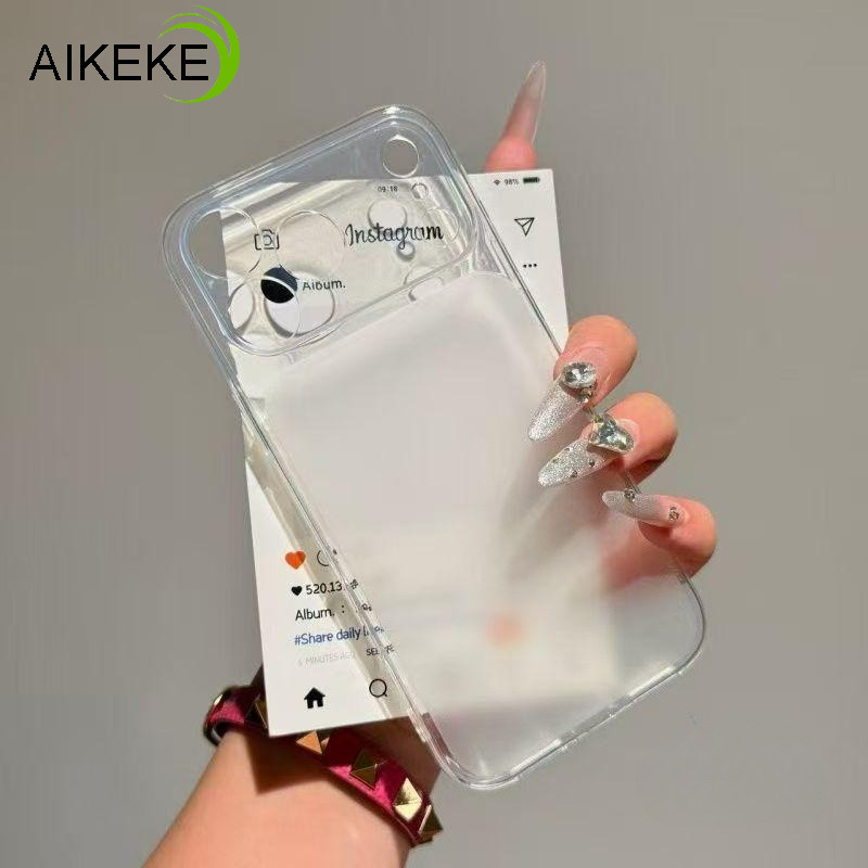 Simple Frosted Clearเคสโทรศัพท์สําหรับiPhone 17 Air 16E 16 15 14 13 12 11 Pro Max XR XS Max X 8 7 6 6s Plus SE3 SE2 Luxury Coverมุมมองขนาดใหญ่หน้าต่างMatte Anti-fall Softปลอก