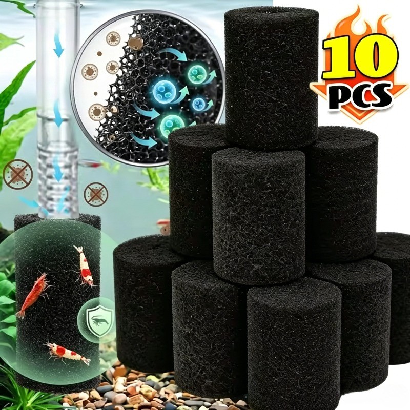 Aquarium Pre Filter Sponges - สําหรับปลากุ้งป้องกัน - Fish Tank Inflow Sponge Cartridge - ตัวกรองสุทธิแบบใช้ซ้ําได้ - เปลี่ยน, สากล