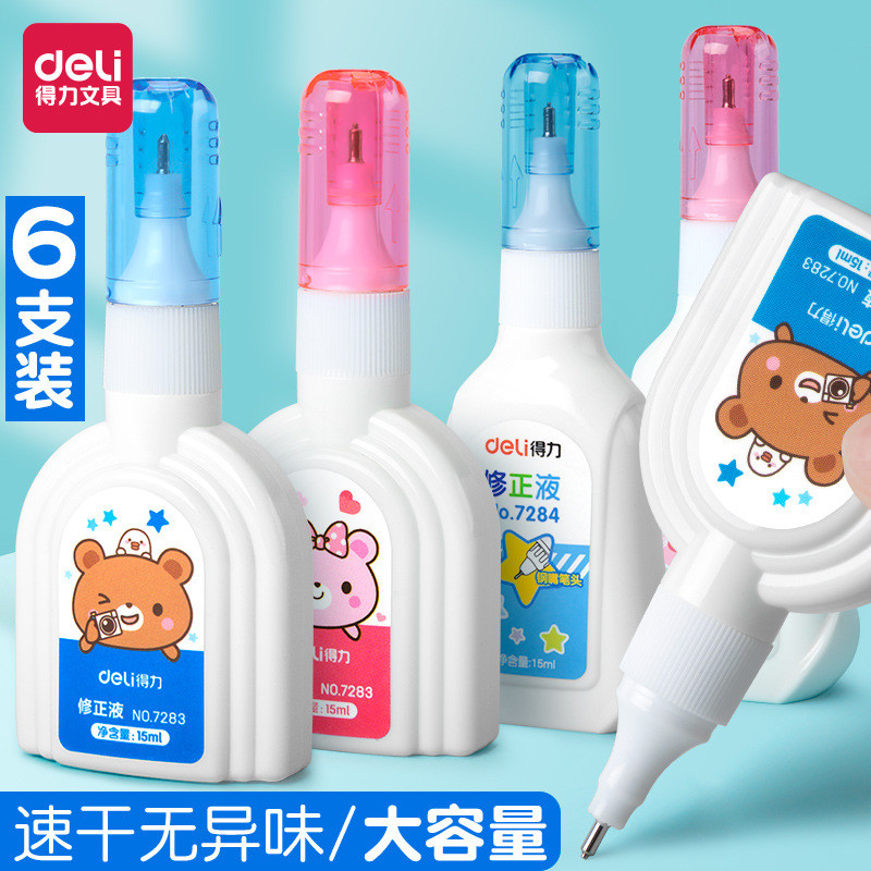 Deli 7283 Correction Fluid Correction นักเรียนใช้ Non-Marking Word Removal Correction Fluid Handy เค