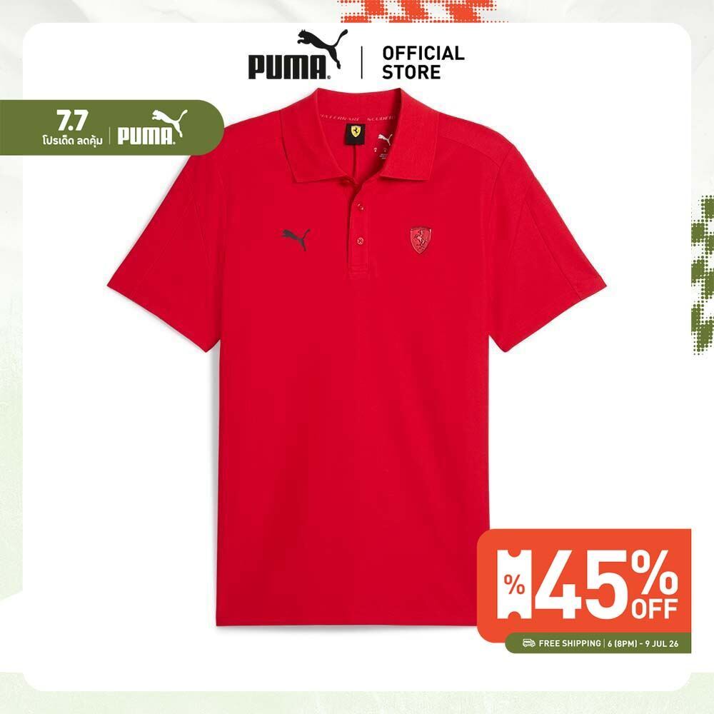 PUMA Auto เสื้อโปโล Ferrari Race Tonal คอลเลกชันมอเตอร์สปอร์ต สำหรับผู้ชาย สีแดง - 63129702