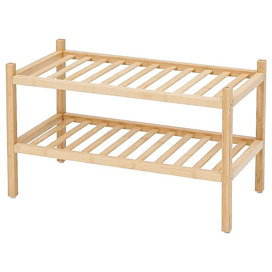 ชั้นวางรองเท้าไม้ไผ่ วาสควาร์ ชั้นวางรองเท้า ไม้ไผ่ VASSKÄR Shoe rack bamboo 60 cm