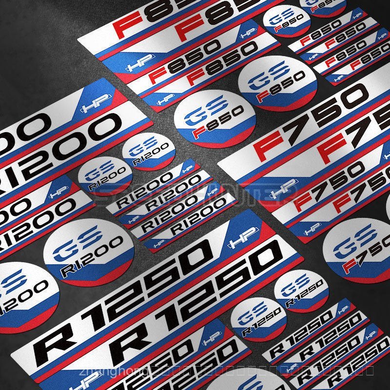 F750 F800 F850GS ADV R1200GS 1250GS นกน้ําสะท้อนแสงรถสติกเกอร์ด้านข้างกล่องสติกเกอร์ 25