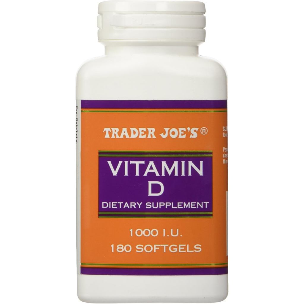 Trader Joes Vitamin D-3 1000iu, 180softgels