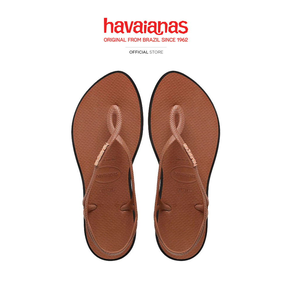 HAVAIANAS รองเท้าแตะ กันลื่น น้ำหนักเบา Luna Point Sandals BROWN 414992116963F_F5BRXX