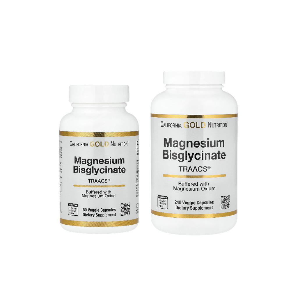 California Gold Nutrition, Magnesium Bisglycinate Chelate, Albion TRAACS®, 240 Veggie Capsules (100 mg per Capsule)
