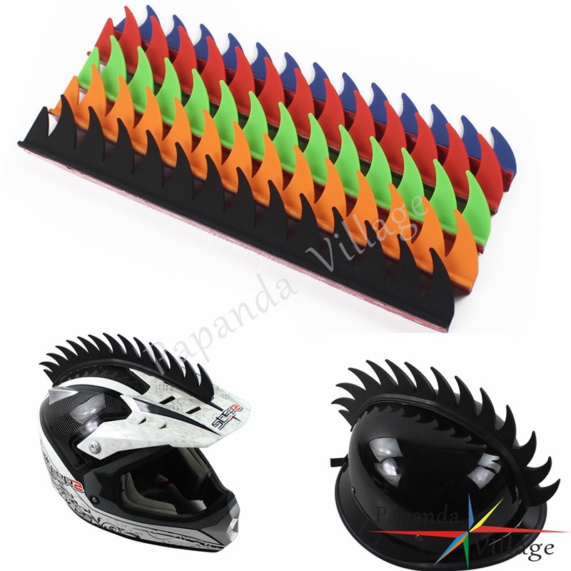 PAPapanda Dirt Bike 5 Colors Helmet Decals Stickers Spike Strip BMX Mohawks Racing Motorcycle Helmet