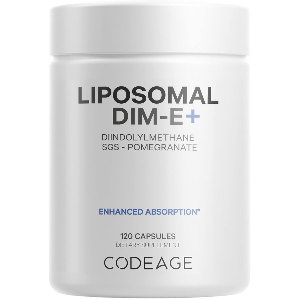 Codeage Liposomal DIM Supplement -  Months Supply of DIM Vitamins and SGS, Pomegranate, Broccoli, Vi