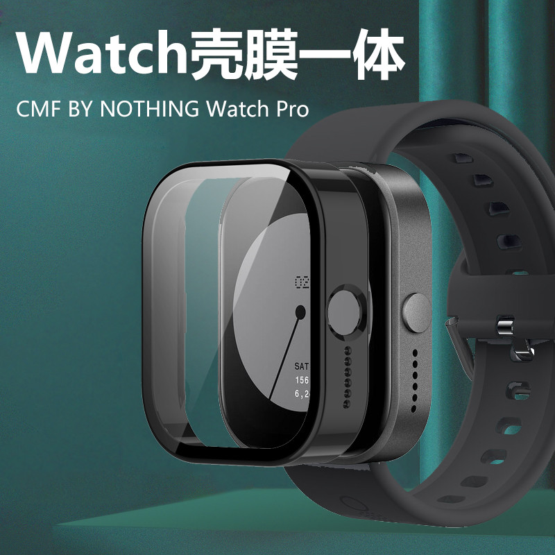 เคสกันกระแทกและฟิล์มกระจกนิรภัยสําหรับ CMF BY NOTHING Watch Pro/CMF Watch Pro แบบเคสฟิล์มในตัว