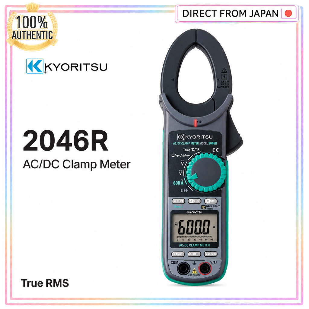 KYORITSU 2046R AC/DC Clamp Meter True RMS Digital Current Tester CAT IV 600V