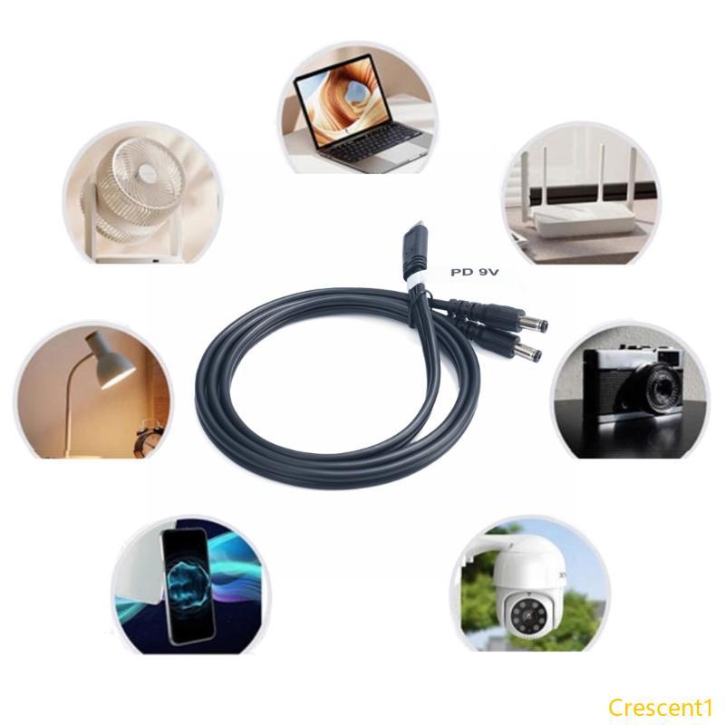 Crescent1 Type C Male To Two 5521 Male Converter Cable สําหรับการตรวจสอบระบบเสียงกล้อง