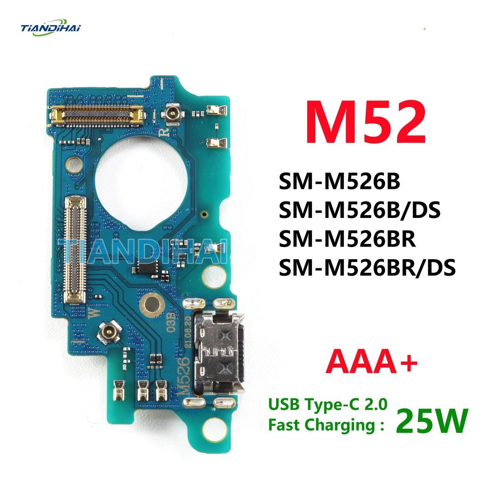 AAA + สําหรับ Samsung Galaxy M52 5G M526B M526B/DS M526 USB ชาร์จพอร์ต Flex สาย Type C Charger Conne