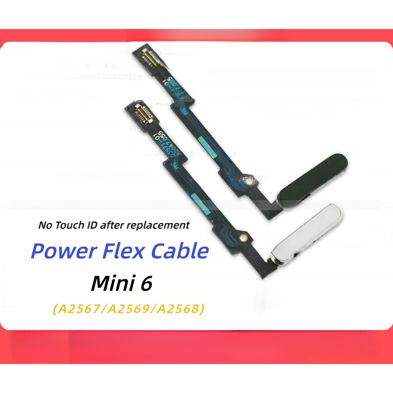 ใช้ได้กับสายไฟ iPad Mini6, ปุ่มไฟลายนิ้วมือ A2567 A2569 A2568