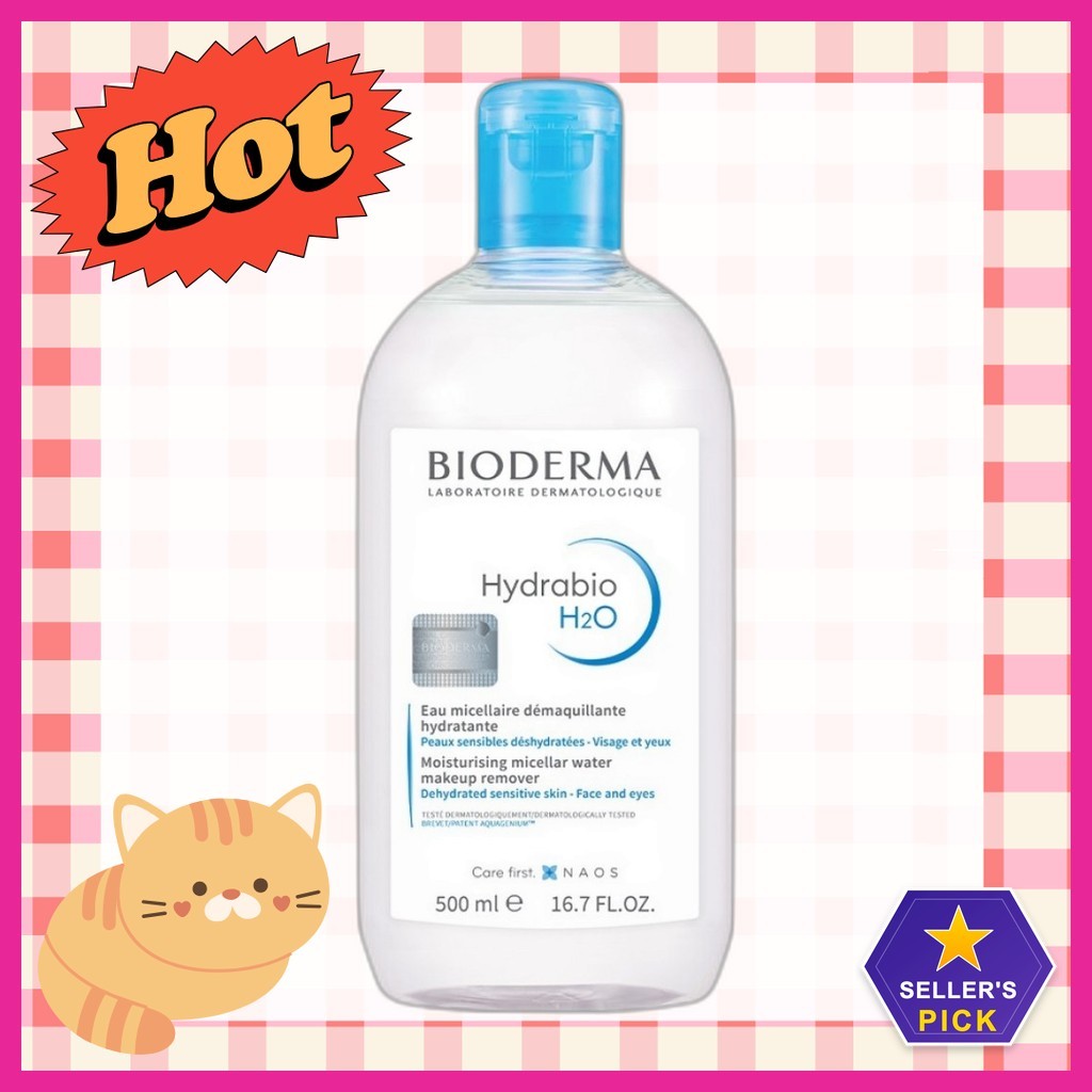 [bioderma] Hydrabio H2O Moisturising Micellar Water, 500ml, 1 ชิ้น / Korean Micellar Water / Makeup 