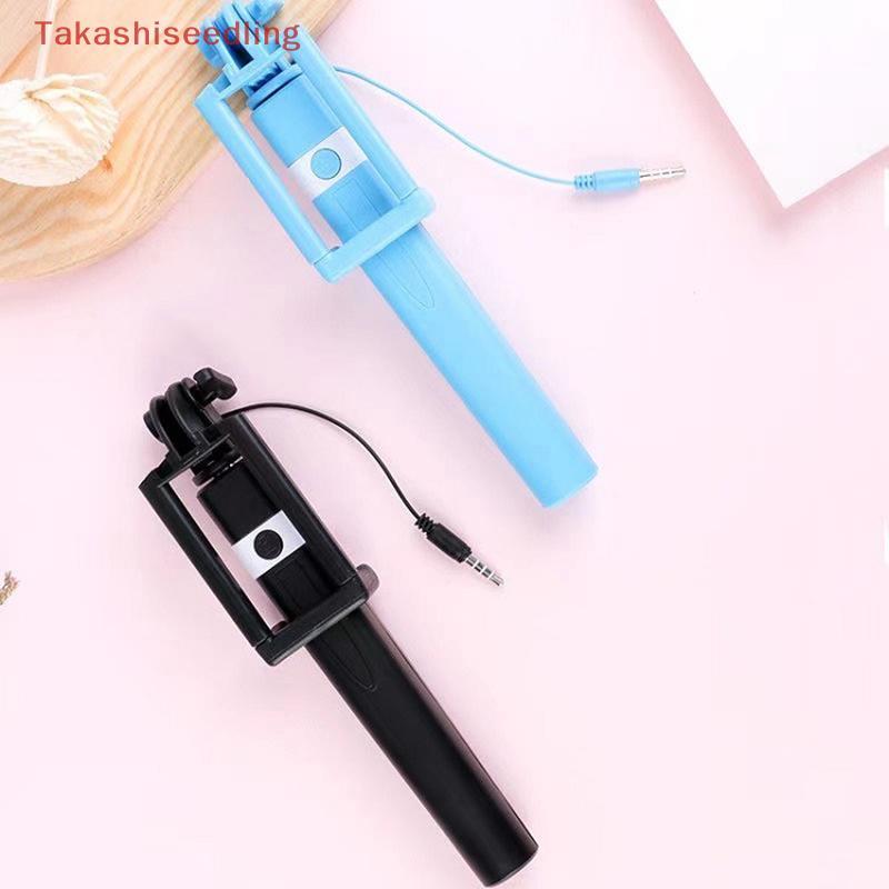 (Takashiseedling) ไม้เซลฟี่ควบคุมด้วยสายใหม่เหมาะสําหรับปลั๊ก Type-C Mini Portable Selfie Sti