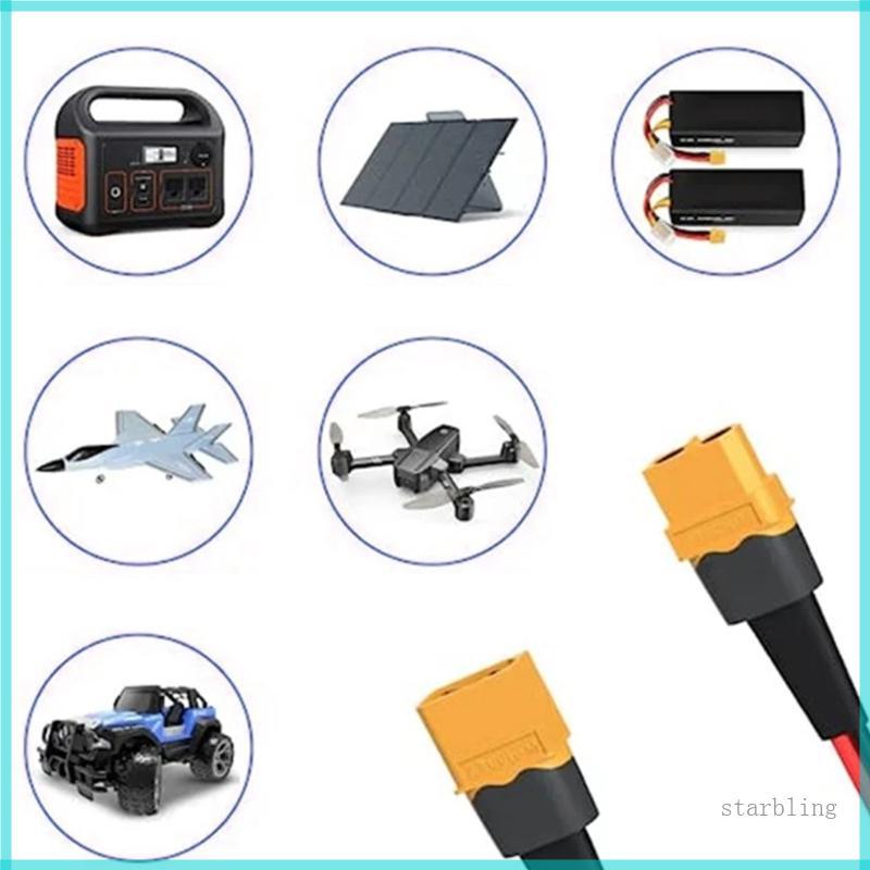 Star XT60 ขั้วต่อหญิง XT60 ตัวผู้เป็น XT60 พร้อมสายต่อซิลิคอน 12AWG