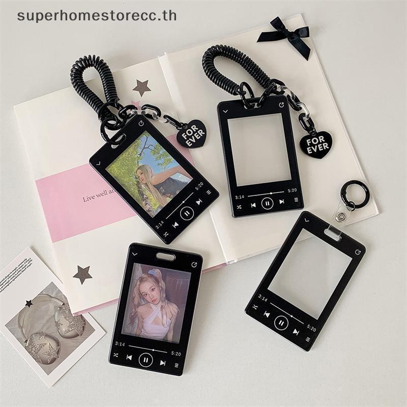 Superhomestorecc เครื่องเล่นเพลงผู้ถือบัตร Idol Photo Display Storage Card Holder Key Bag จี้ CCD