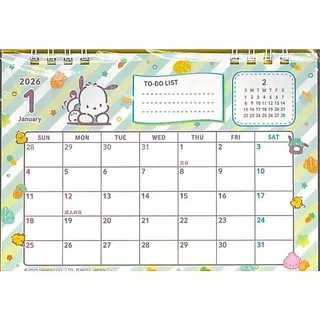 New calendar Sanrio mx Characters ปฎิทินปีใหม่ ปฏิทินตั้งโต๊ะ ไม่มีวันหยุดภาษาไทย นำเข้ามาจากญี่ปุ่น