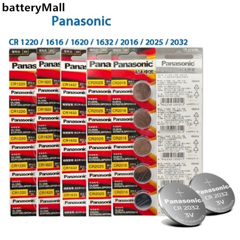 [ถูกสุด🇹🇭✅]Panasonic Battery Lithium Coin CR 1620/16/1220/1632/2016/2025/2032, เหมาะสําหรับนาฬิกาปลุ