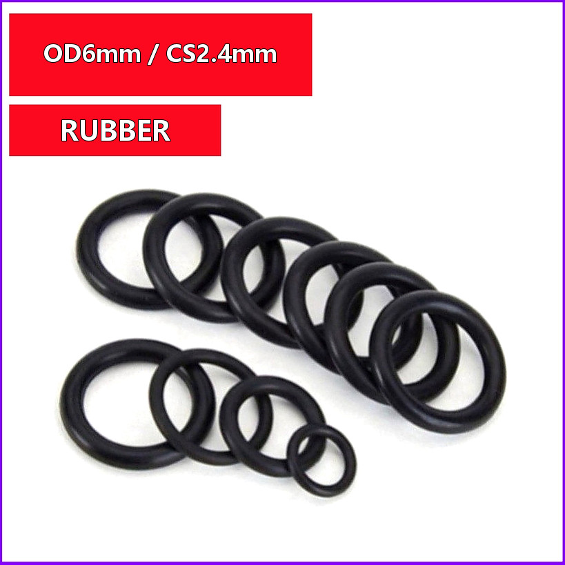 NBR O-Rings CS2.4mm*OD6-100mm ซีลอุตสาหกรรมสําหรับงานหนัก [YL-PH]