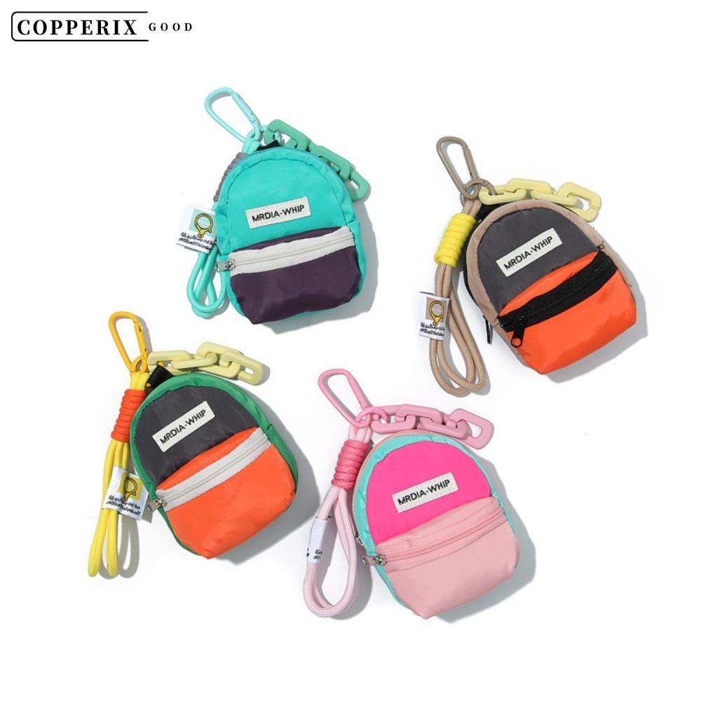 COPPERIX Wallet Pouch, Zipper Mini Coin Purse, Cute|พวงกุญแจสีกระเป๋าเก็บของแบบพกพากีฬา