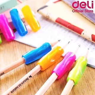 Deli ปลอกดินสอแฟนซี Pen Cap แพ็ค 4 ชิ้น No.0507