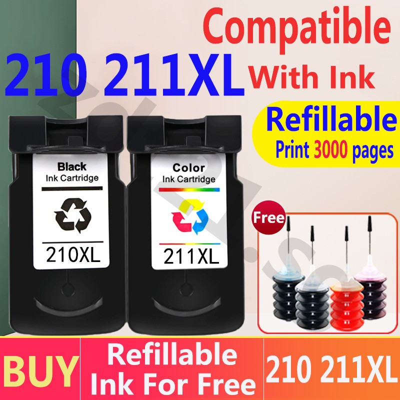 Canon PG210 CL211 210XL 211XL ตลับหมึกสําหรับ Canon MP240 MP480 MP490 IP2700 MP270 IP2702 MX330 MX34