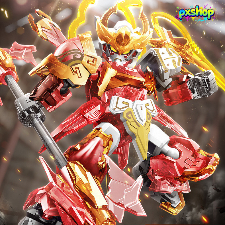 [คลังสินค้าพร้อม] Sembo Block Honor of Kings Mecha Mini Figures Blind Box DIY Assembly Model Brick Toy Educational Boy Gift Trendsetter Collectible