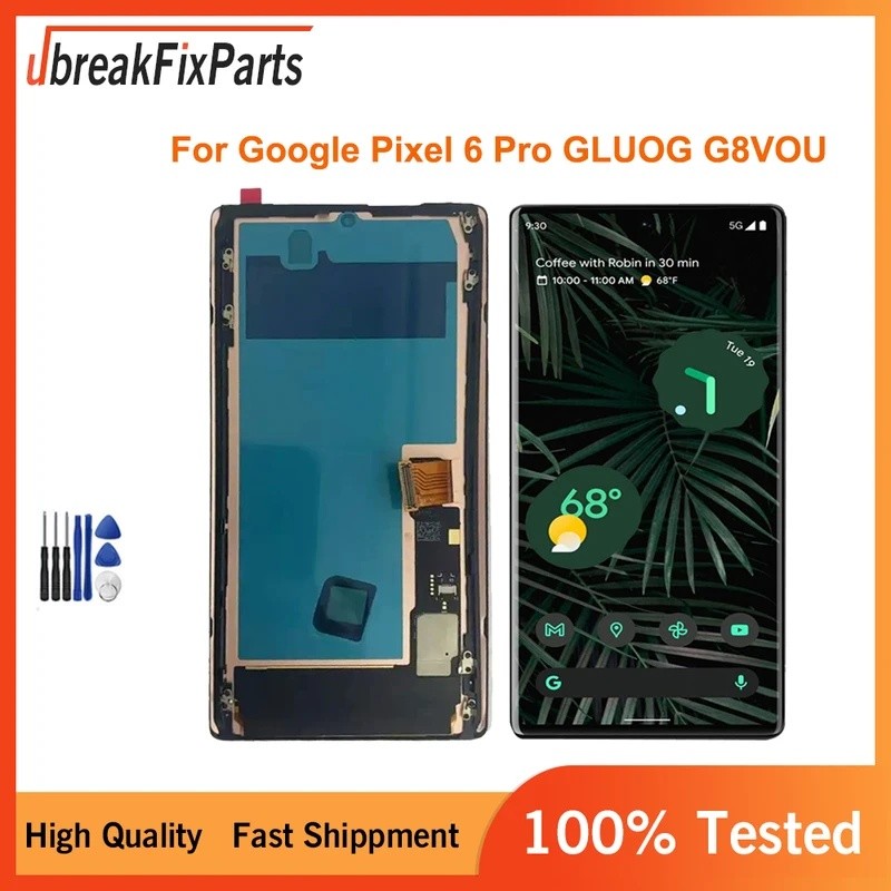 OLED สําหรับ Google Pixel 6 Pro จอแสดงผล LCD GLUOG G8VOU Touch Screen Digitizer Assembly