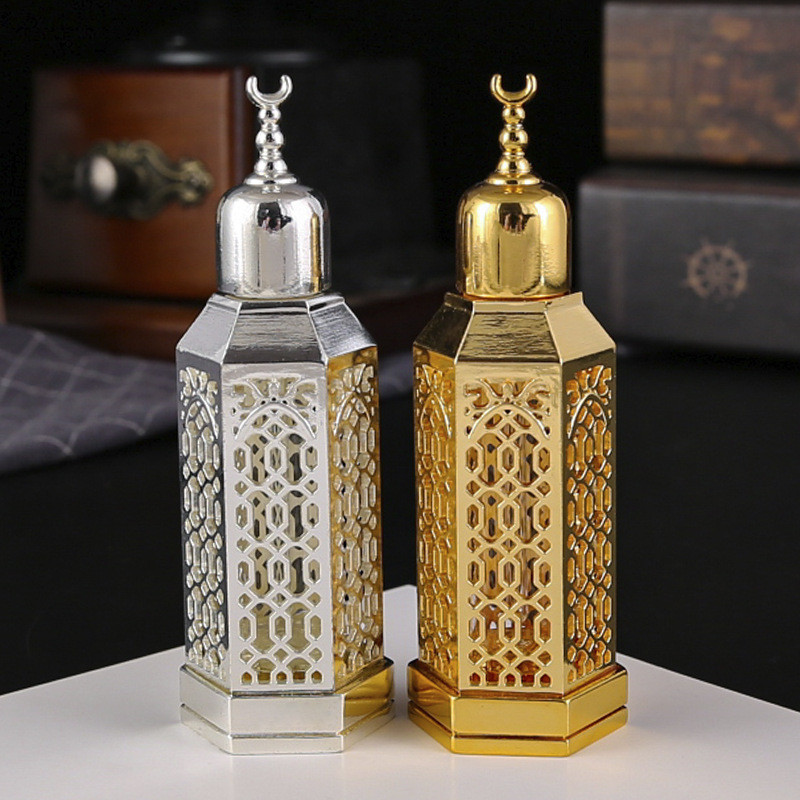 Dubai Middle Eastern Glass Perfume Bottles Exquisite Arabic Essential Oil Bottles Perfume Essential 