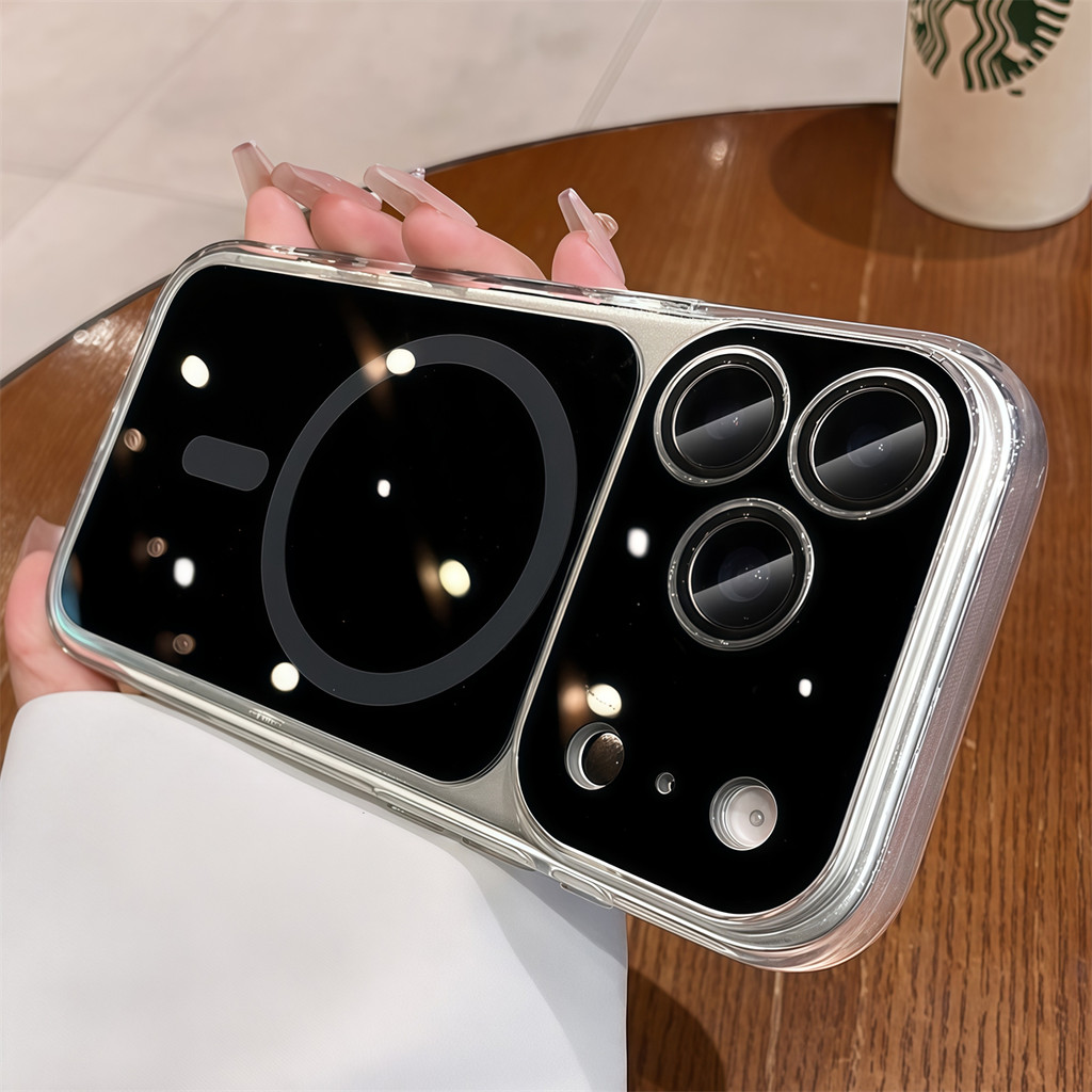 หรูหราป้องกันเลนส์แม่เหล็กเคสโทรศัพท์สําหรับ ไอโฟน 14 15 16 17 มือโปร สูงสุด ปลอกแข็งฝาครอบกันกระแทก