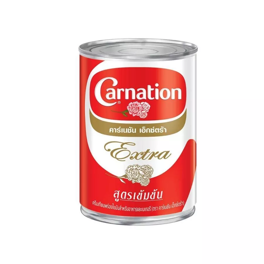 คาร์เนชั่น เอ็กซ์ตร้าครีมเทียมอาหารและเบเกอร์รี่ Carnation Extra Unsweet Creamer 385g.