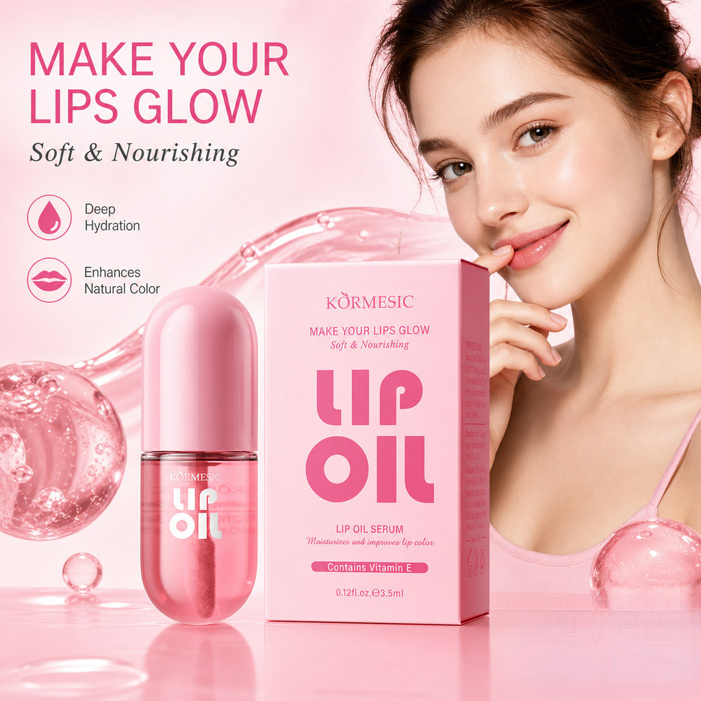 KORMESIC Lip Oil Essence Lip Oil Essence Moisturizing Clear Water Glossy Tender Lip WJG