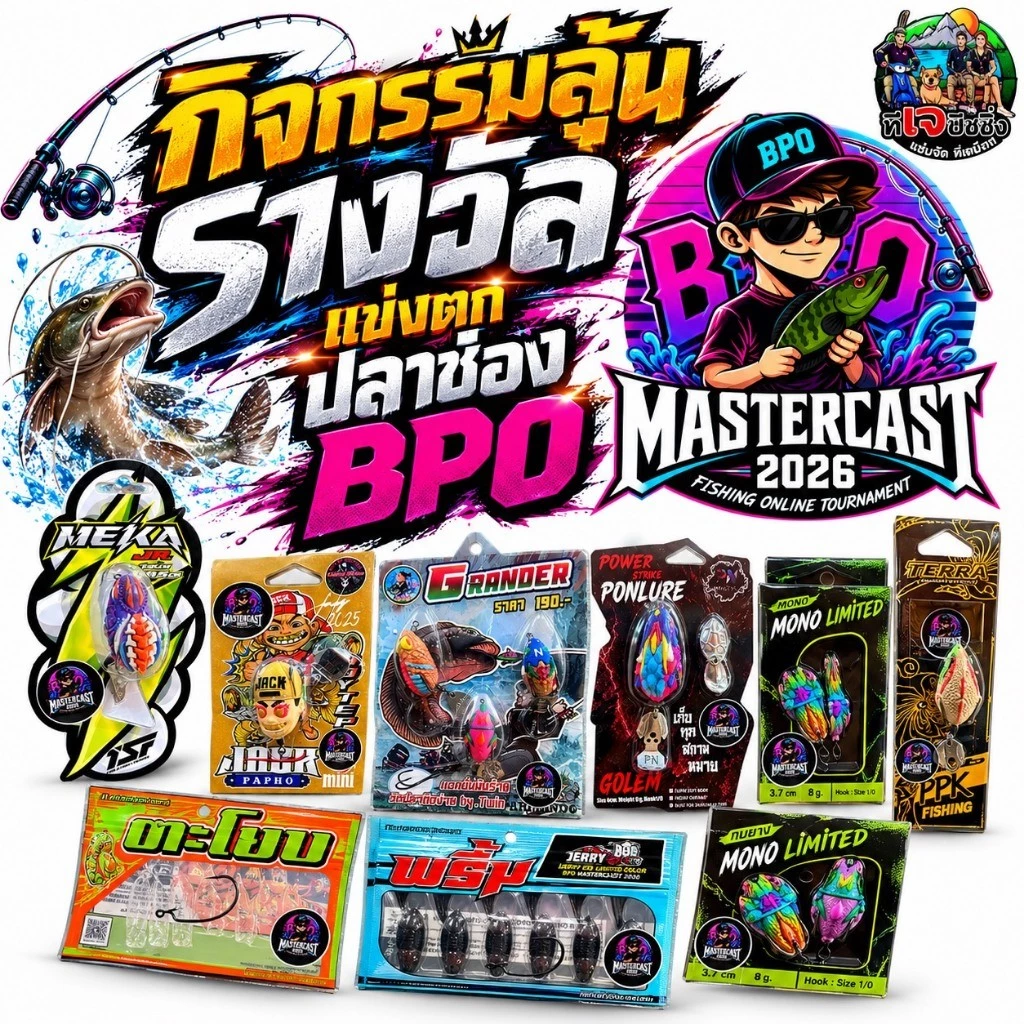 รวมเหยื่อรุ่นพิเศษ ของแท้ จำนวนจำกัดMASTERCAST 2026 BPO(บีพีโอ) และสินค้า Limited จากแบรนด์ดังไว้ในที่เดียว กบ