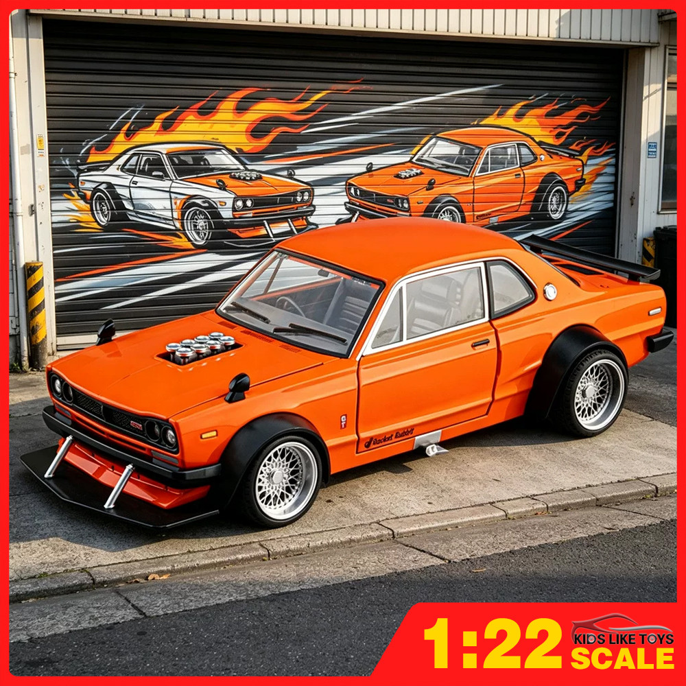 KLT 1:22 รุ่นแรก Nissan GT-R V8 Drift รถ Diecast รุ่นรถโลหะผสมรถของเล่นคอลเลกชันของขวัญสําหรับเด็กเด็กผู้หญิง