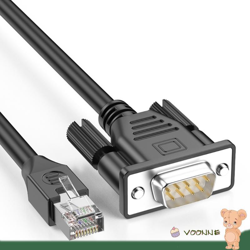 Voonne RJ45 ถึง DB9 RS232 Serial Port Connector สายไฟอะแดปเตอร์สําหรับการเชื่อมต่อเซิร์ฟเวอร์