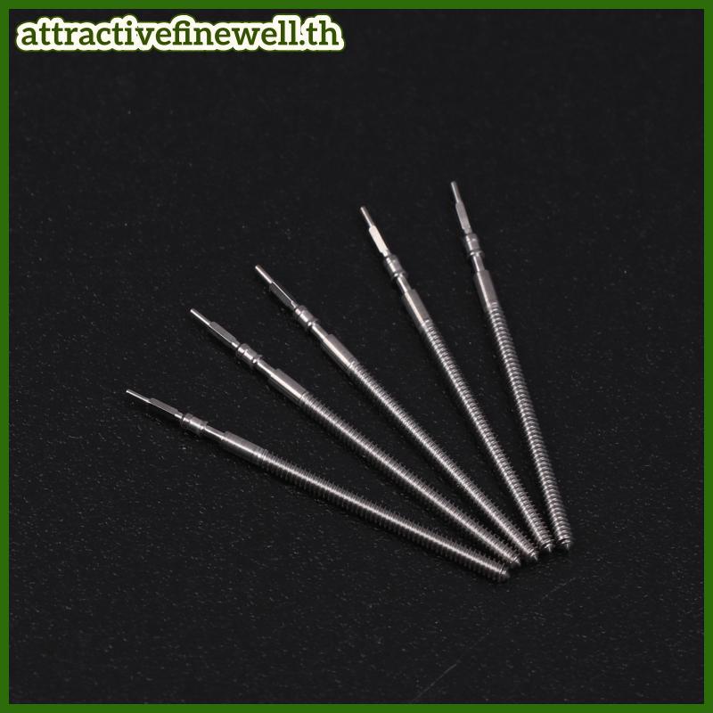 [attractivefinewell] 5 ชิ้น 1M02 การเคลื่อนไหวนาฬิกา Stem อะไหล่นาฬิกาเปลี่ยนอุปกรณ์เสริมการเคลื่อนไ