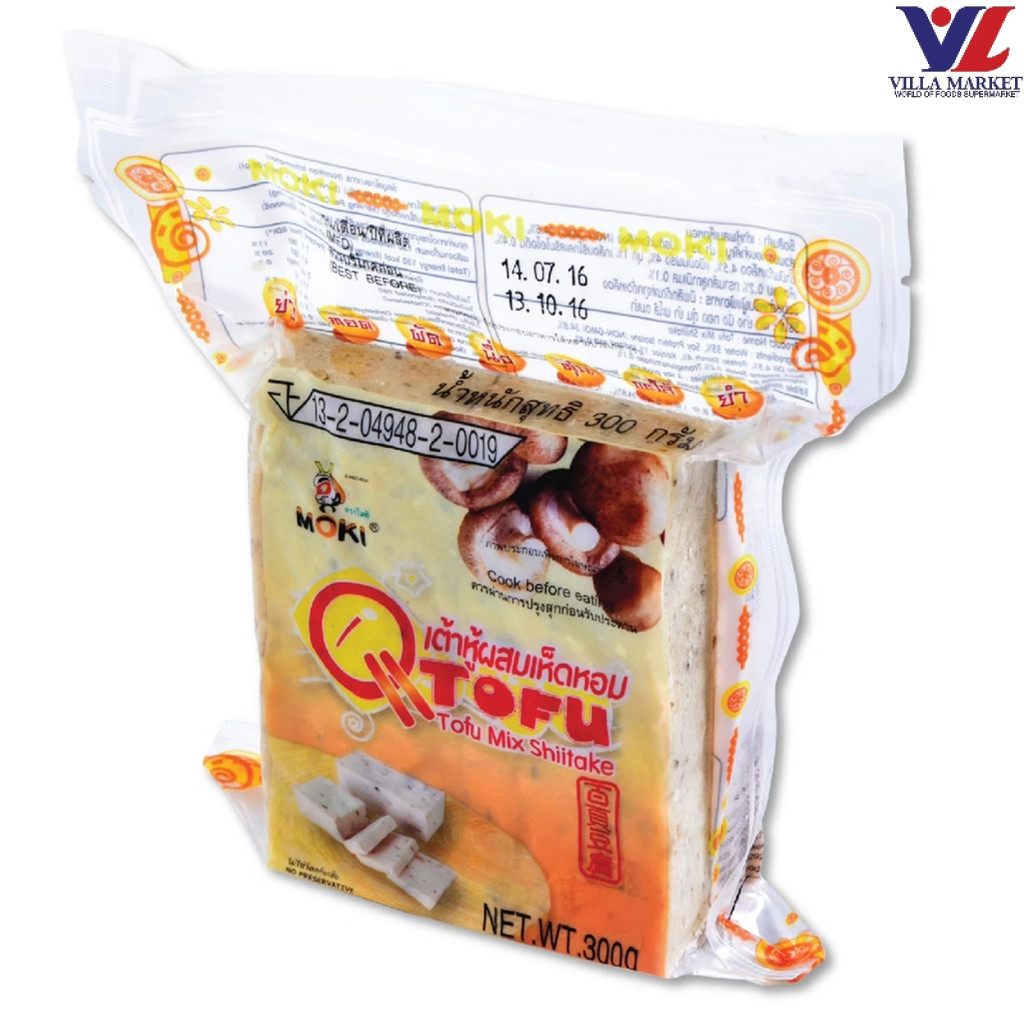 Moki Q-Tofu Mix Shiitake 300G. คิวเต้าหู้ผสมเห็ดหอม ตราโมกิ 300 กรัม