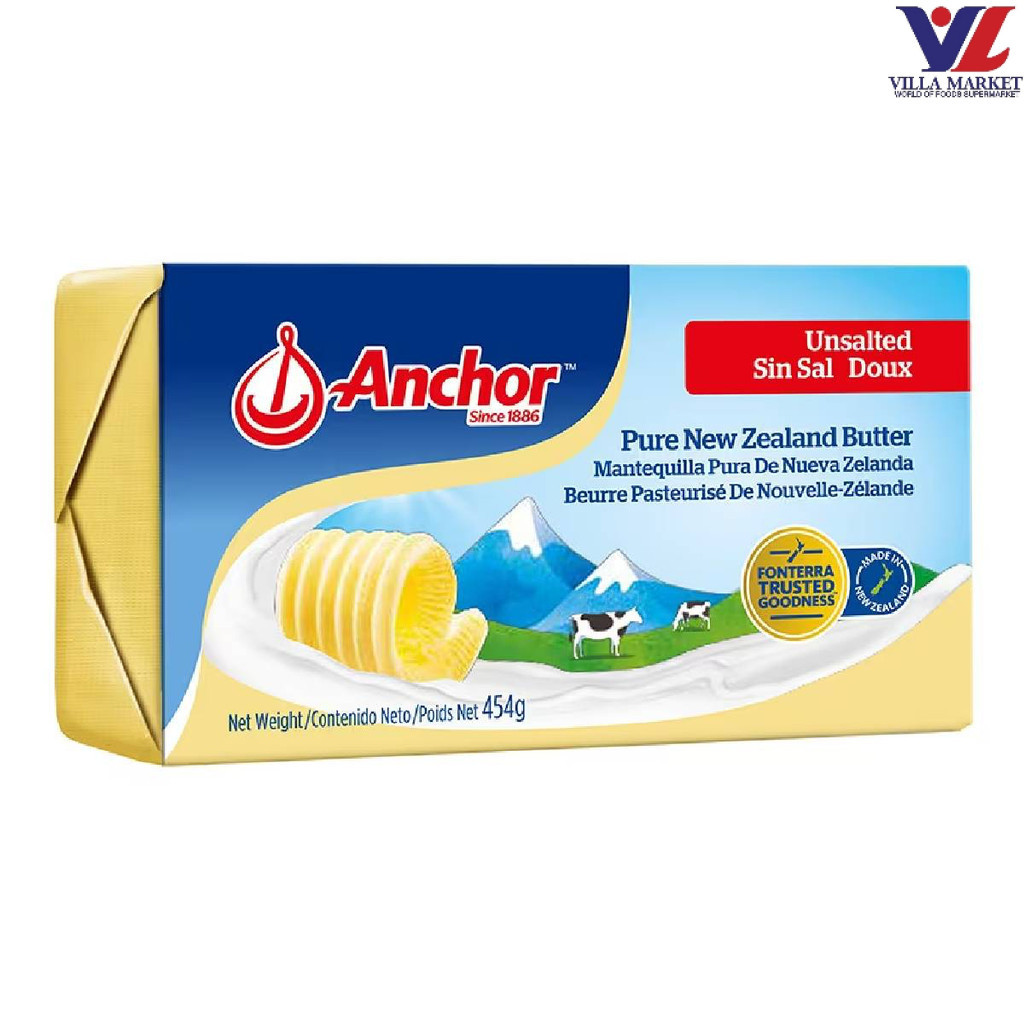 Anchor Unsalted Butter 454G แองเคอร์ เนยชนิดจืด 454 กรัม