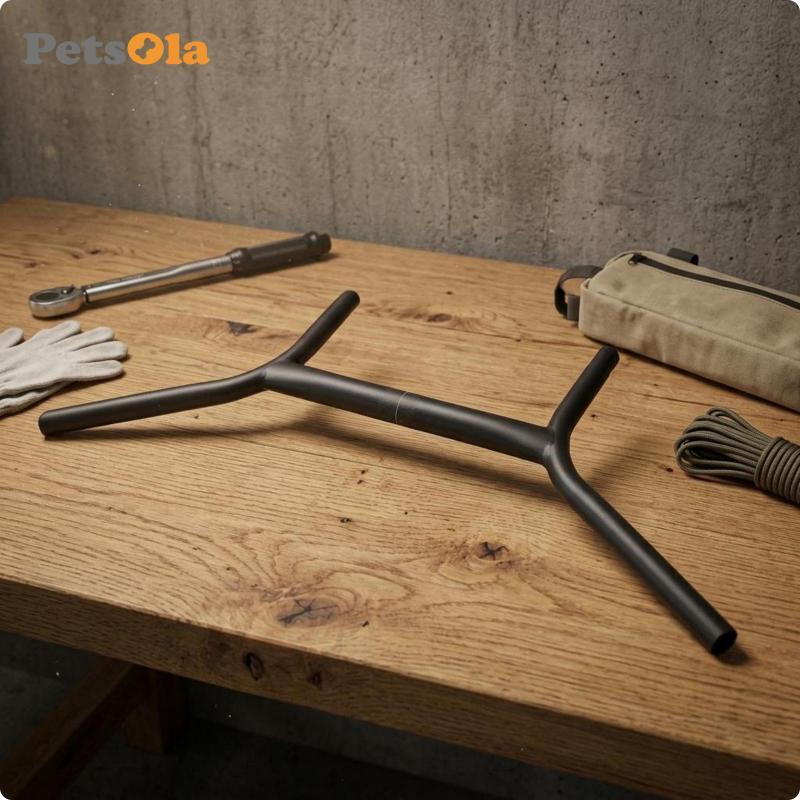 [PETSOLA] H-Shaped Handlebar Wide Flared Drop Bar All-Road Drop Bar Stable Control Cycle Gear สบายตา