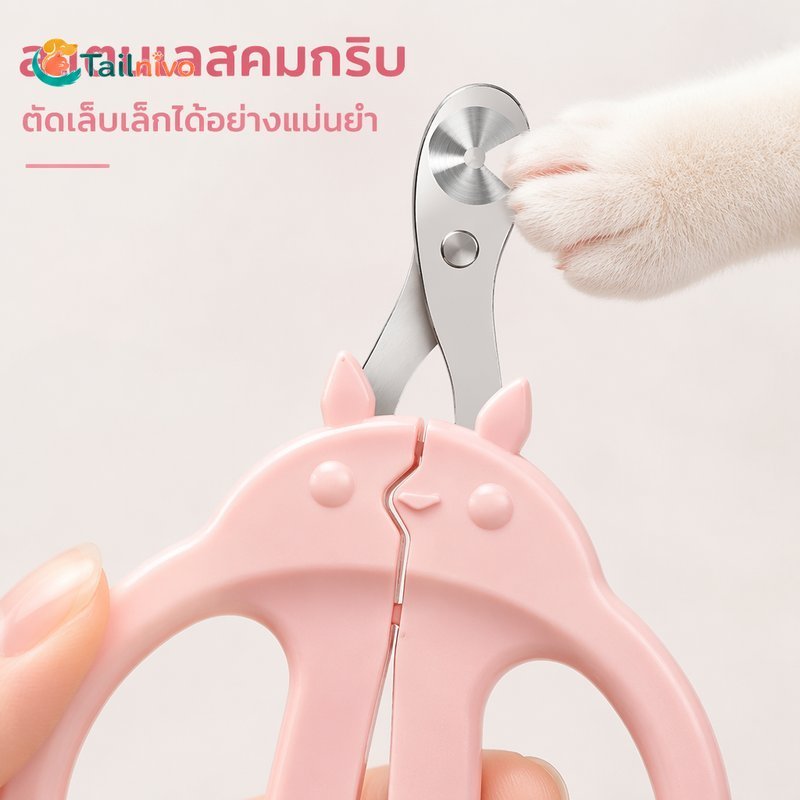 กรรไกรตัดเล็บสัตว์เลี้ยงสัตว์เล็กกระต่ายหนูตะเภาหนูแฮมสเตอร์สแตนเลสปลอดภัยตัดไม่ลื่น