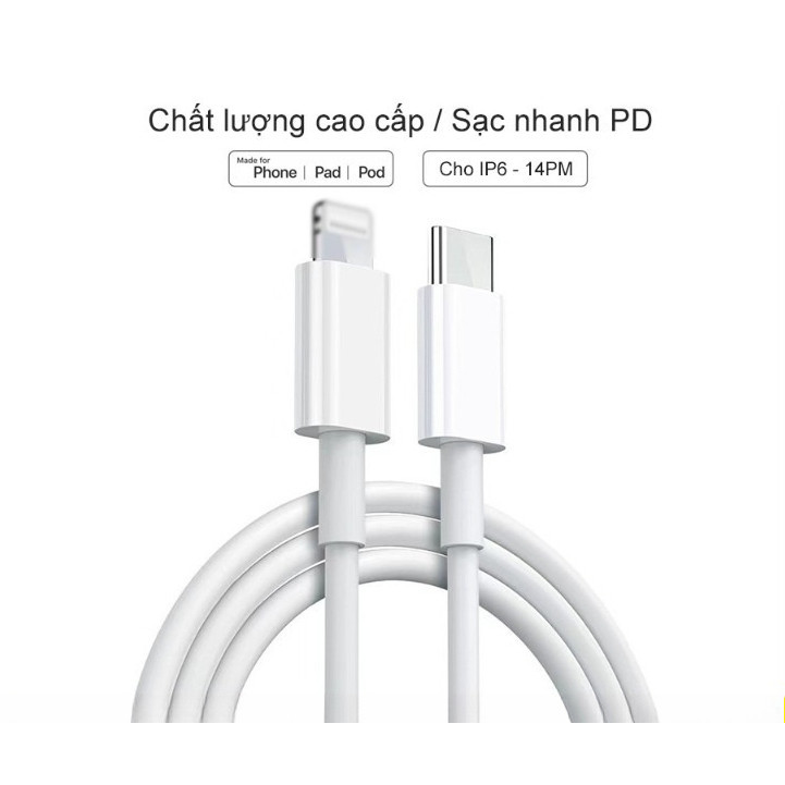 สายชาร์จ 12w สําหรับ iP6/7/8/X/XR/11/12/13/14 Max รองรับโปรโตคอลชาร์จเร็ว PD