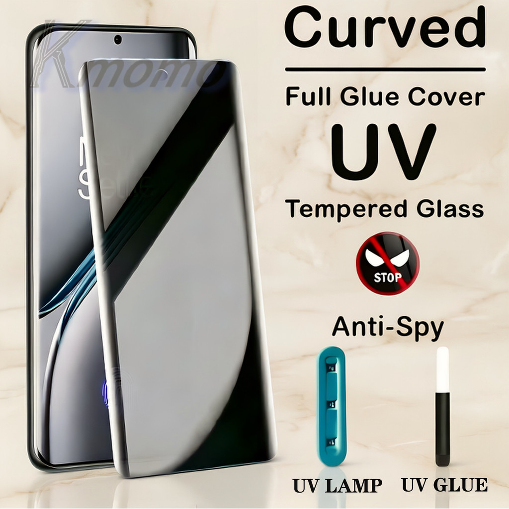 Anti-Spy สําหรับ VIVO V60 V60e V50 V50e V40 V40e V30 V30e V29 Lite V27 V25 Pro Y78 + Y78 5G ความเป็นส่วนตัว UV Liquid โค้งคลุมทั้งหมดกระจกนิรภัยป้องกันหน้าจอ