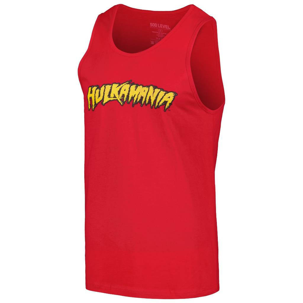 เสื้อกล้ามคอตักโลโก้ Hulk Hogan Hulkamania สีแดงสําหรับผู้ชาย